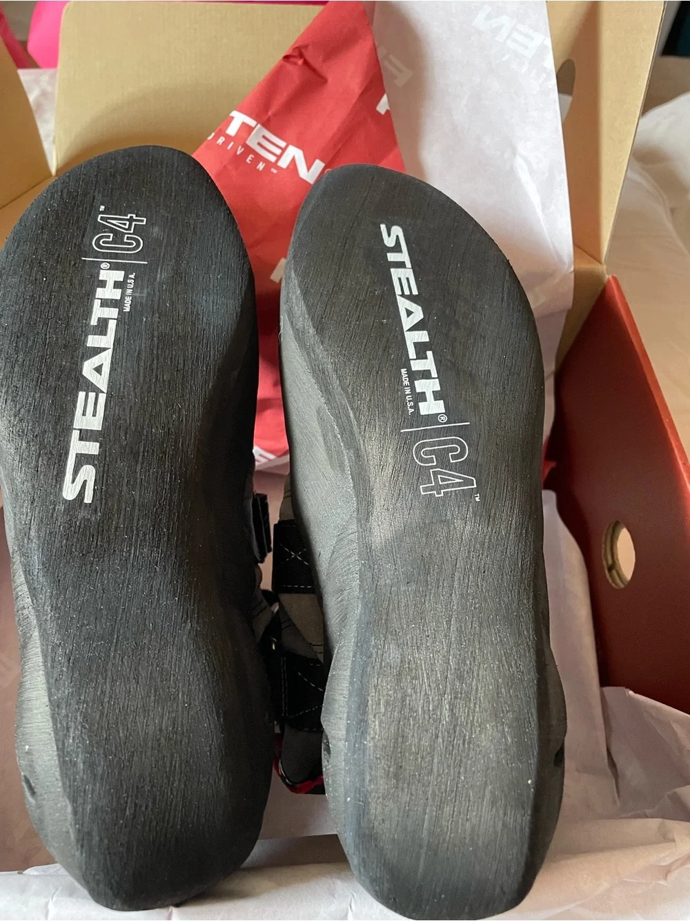 Five Ten Men's Rock Climbing Shoes in Black and Gray with Orange Accent-NWT